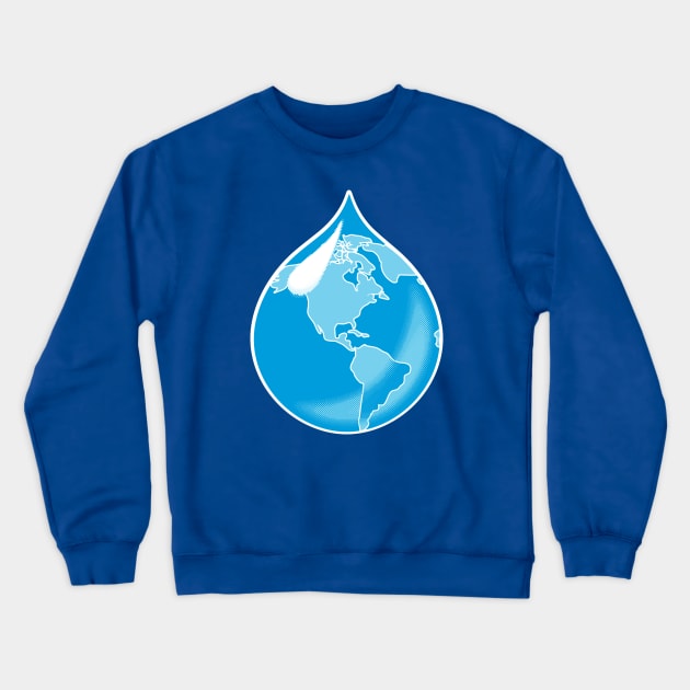 Blue Planet Crewneck Sweatshirt by goldengallery